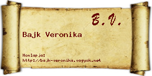 Bajk Veronika névjegykártya